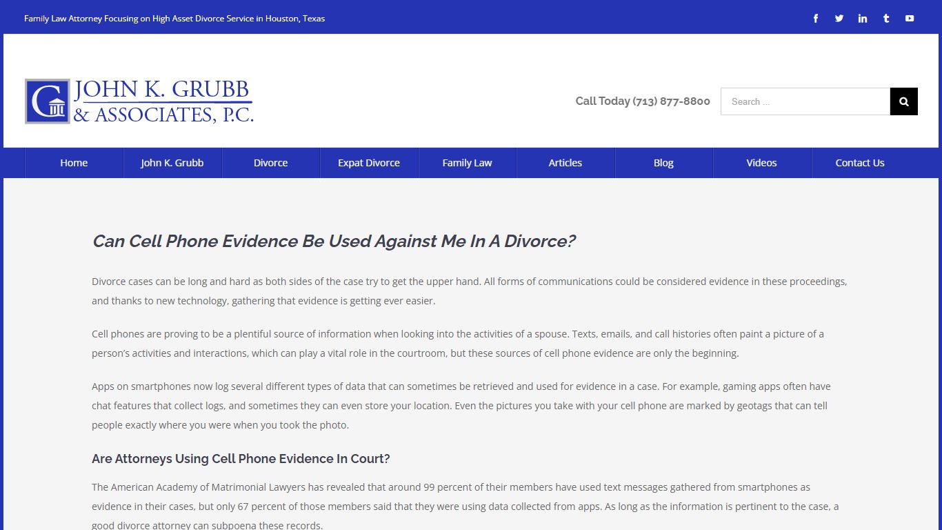 Can Cell Phone Evidence Be Used Against Me In A Divorce?